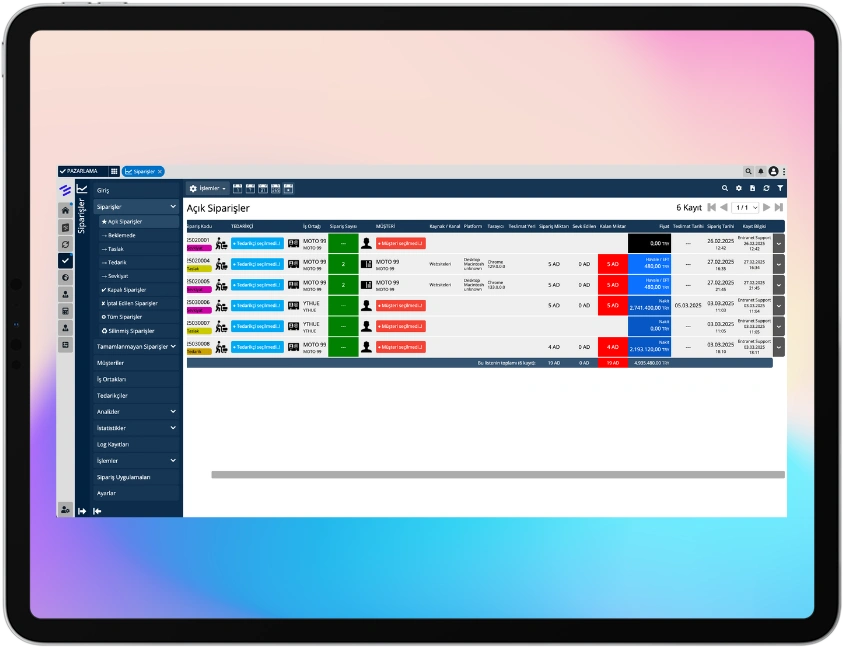 Sipariş Hareketlerinizi Mobilden Takip Edin