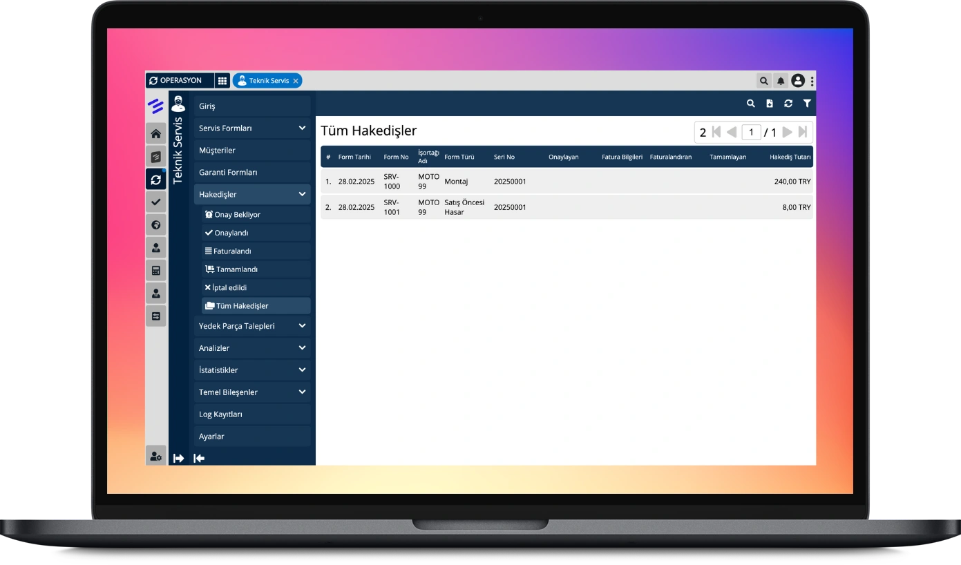 Otomatik Hakediş Kaydı