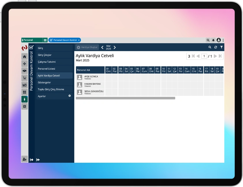 İzin ve Mesaileri Yönetin